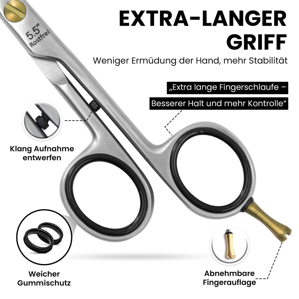 Precisely ground blades of the 5.5 inch hair scissors from Excellent – view 3