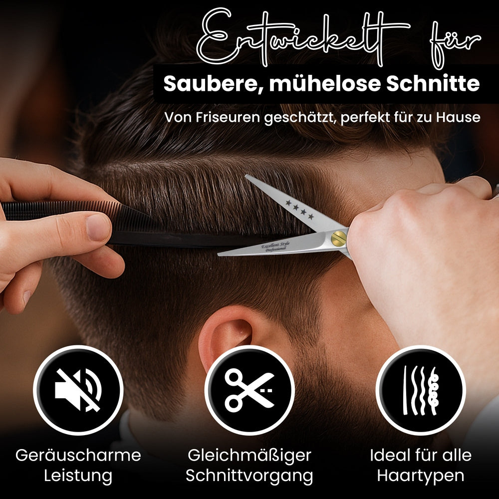 Excellent professional hair scissors, blades and handle in detail – view 7