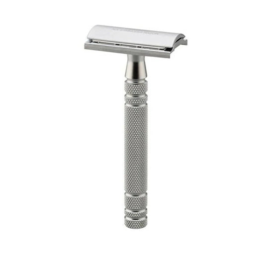 FEATHER AS-D2 safety razor made of stainless steel, handmade in Seki, Japan