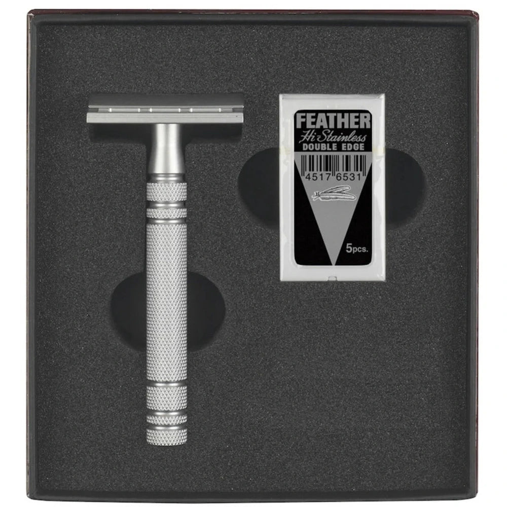Maquinilla de seguridad Feather AS-D2 de acero inoxidable, artesanía japonesa – vista 2