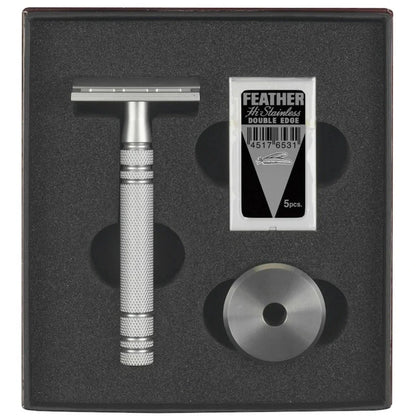 Feather AS-D2S im Set mit Ständer, Rasierklingen und Lackbox – Ansicht 2