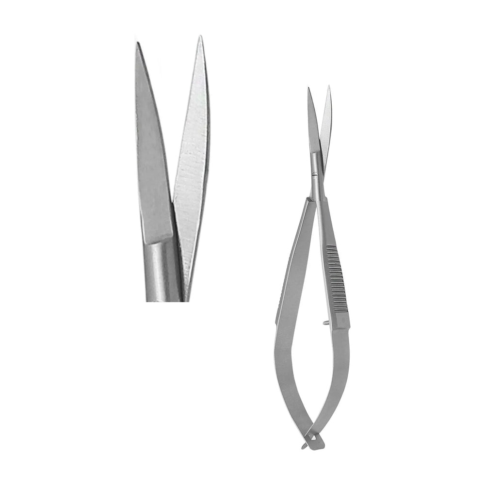 Spring cuticle scissors long extra fine tip – Stainless steel