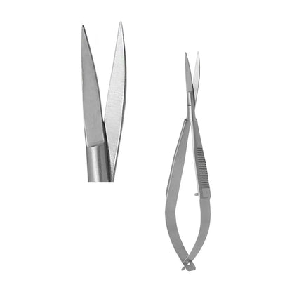Spring cuticle scissors long extra fine tip – Stainless steel