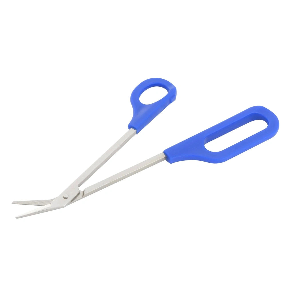 Blaue Fußnagelschere von MANePed mit ergonomischen Kunststoffgriffen – Ansicht 2