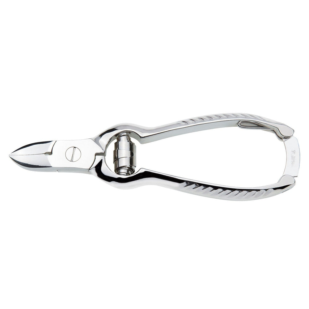 Toenail nippers with buffer spring, nickel-plated, 13 cm