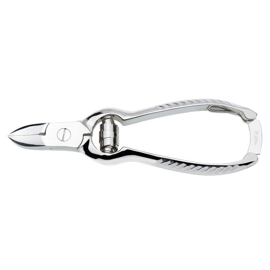 Toenail nippers with buffer spring, nickel-plated, 13 cm