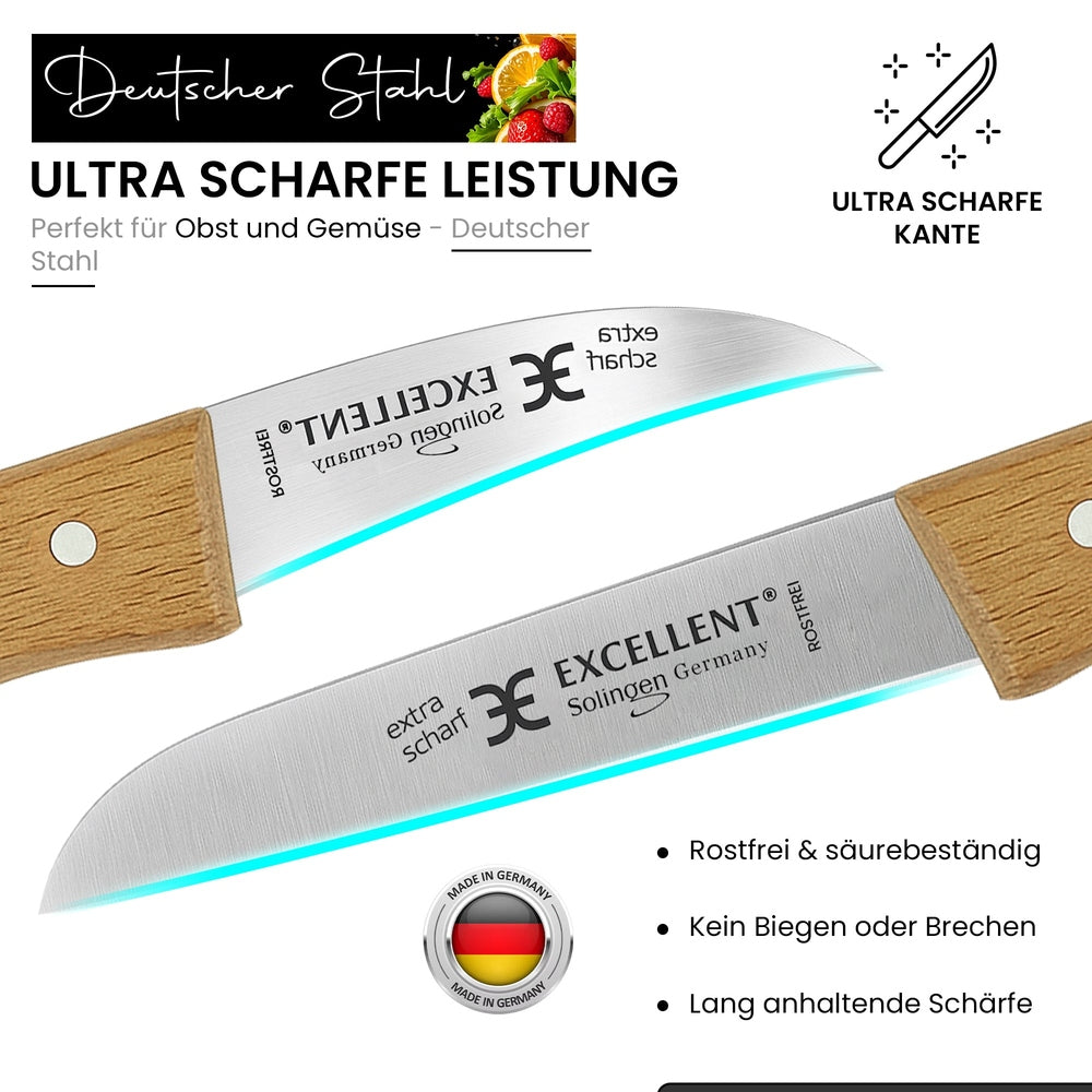Set de 2 couteaux à légumes en hêtre – Soin des ongles