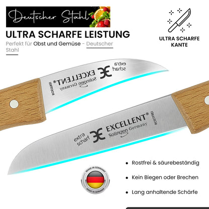 Set de 2 couteaux à légumes en hêtre – Soin des ongles