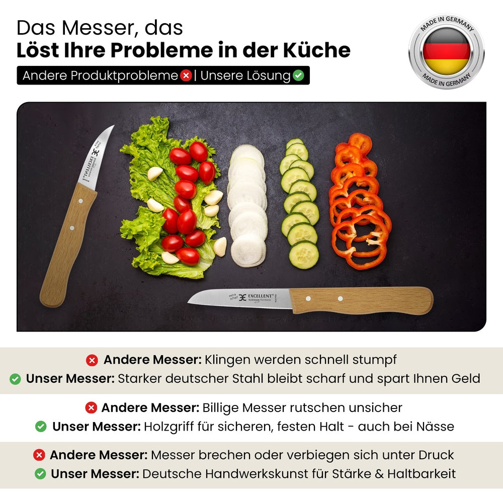 Set de 2 couteaux à légumes en hêtre – Soin des ongles, vue 6
