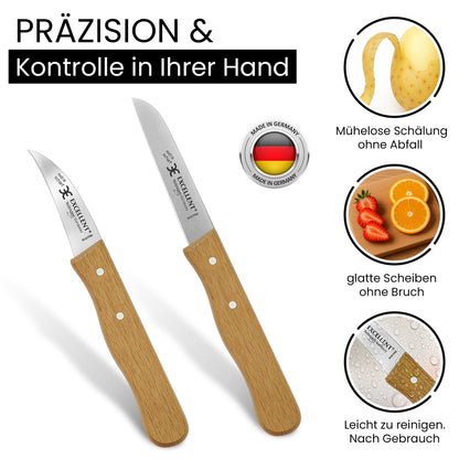 Set de 2 couteaux à légumes en hêtre – forme de poignée ergonomique, vue 5