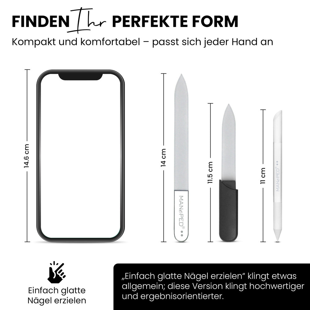 Lima per unghie in vetro dalla forma piatta di 2 mm del set da 3 – vista 4
