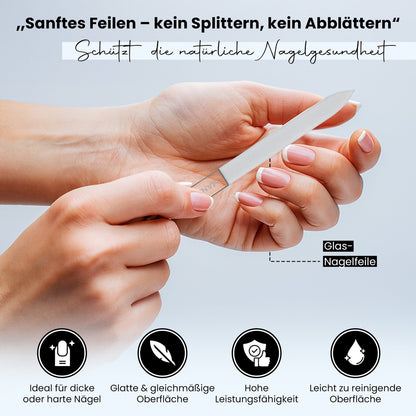 Set da 3 lime per unghie in vetro di MANePED, Made in EU – vista 7
