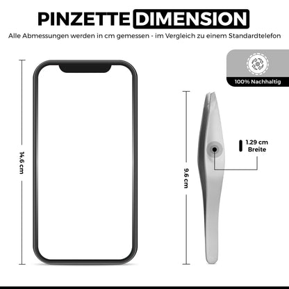 Haarepileerpincet - schuine punt – Lengte 9 cm, aanzicht 5