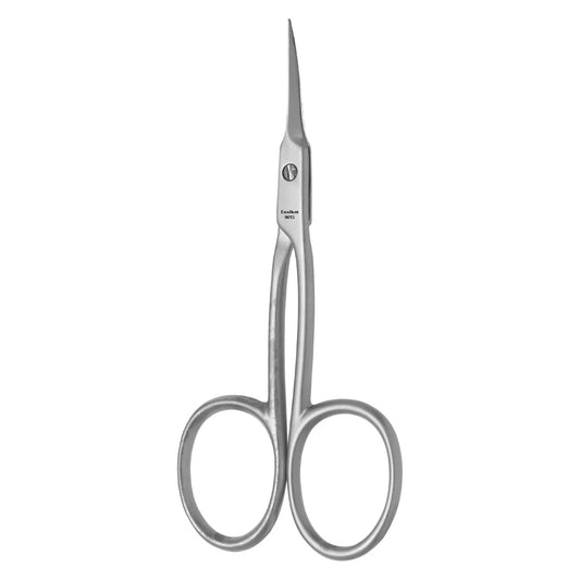 Stainless steel cuticle scissors, 9 cm, with extra long, super pointed blade
