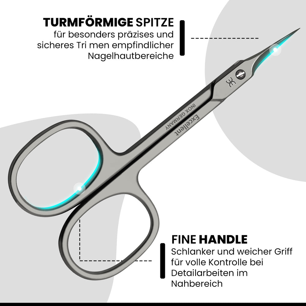 Feine Hautschere mit dünner, spitzer Schneide für die Nagelpflege – Ansicht 3