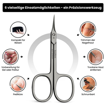 Hautschere mit ergonomischer Form und leicht gebogener Spitze – Ansicht 4