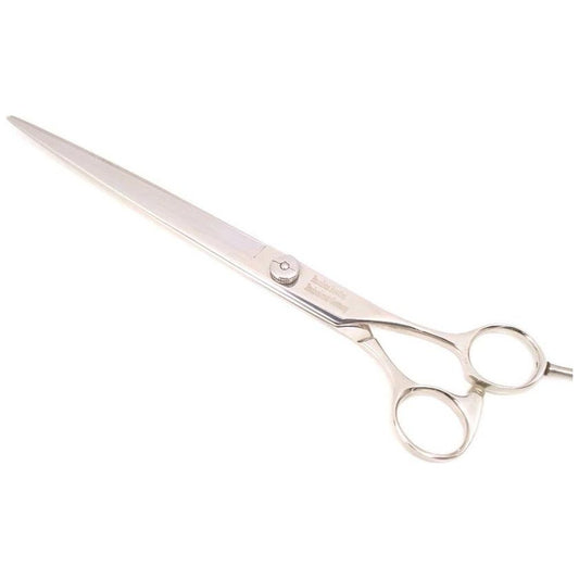 Dog grooming scissors, 25 cm, with fine serration for long and curly coats