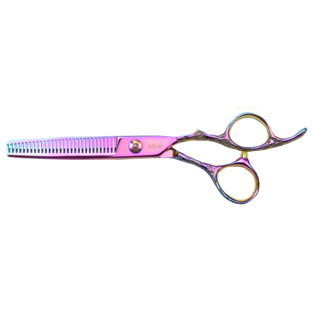 Dog grooming scissors, serrated on one side – Length 15.2 cm