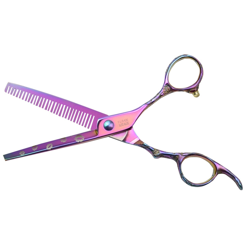 Dog grooming scissors, serrated on one side – Hair care