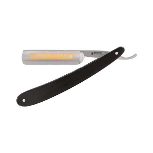 Dovo Inox straight razor with ebony scales and 5/8-inch stainless steel blade