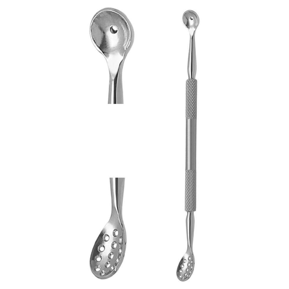 Large comedone extractor spoon and sieve 17 cm – Stainless steel
