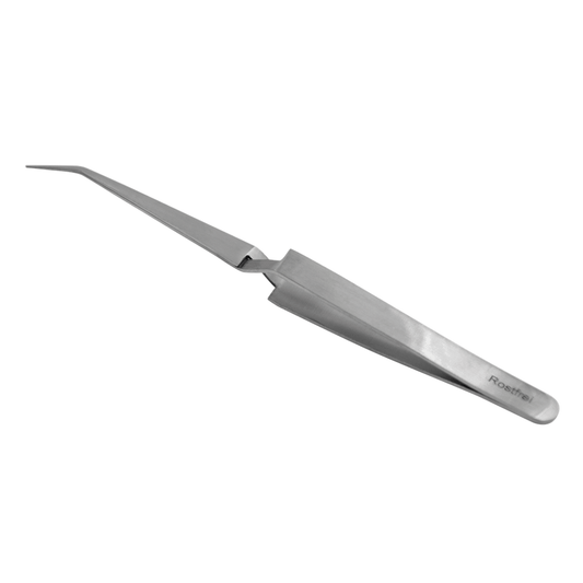Pinzetta a croce autobloccante punta curva – Acciaio inox