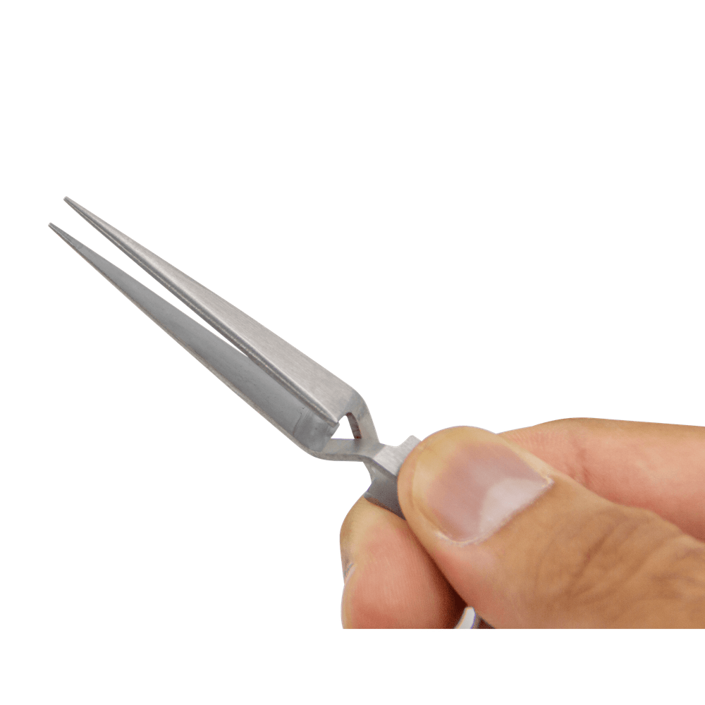 Cross tweezers & precision mechanics tweezers, pointed & straight – Stainless steel, view 3