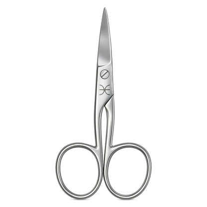 Left-handed nail scissors, 9 cm, with sharp, robust cutting edge