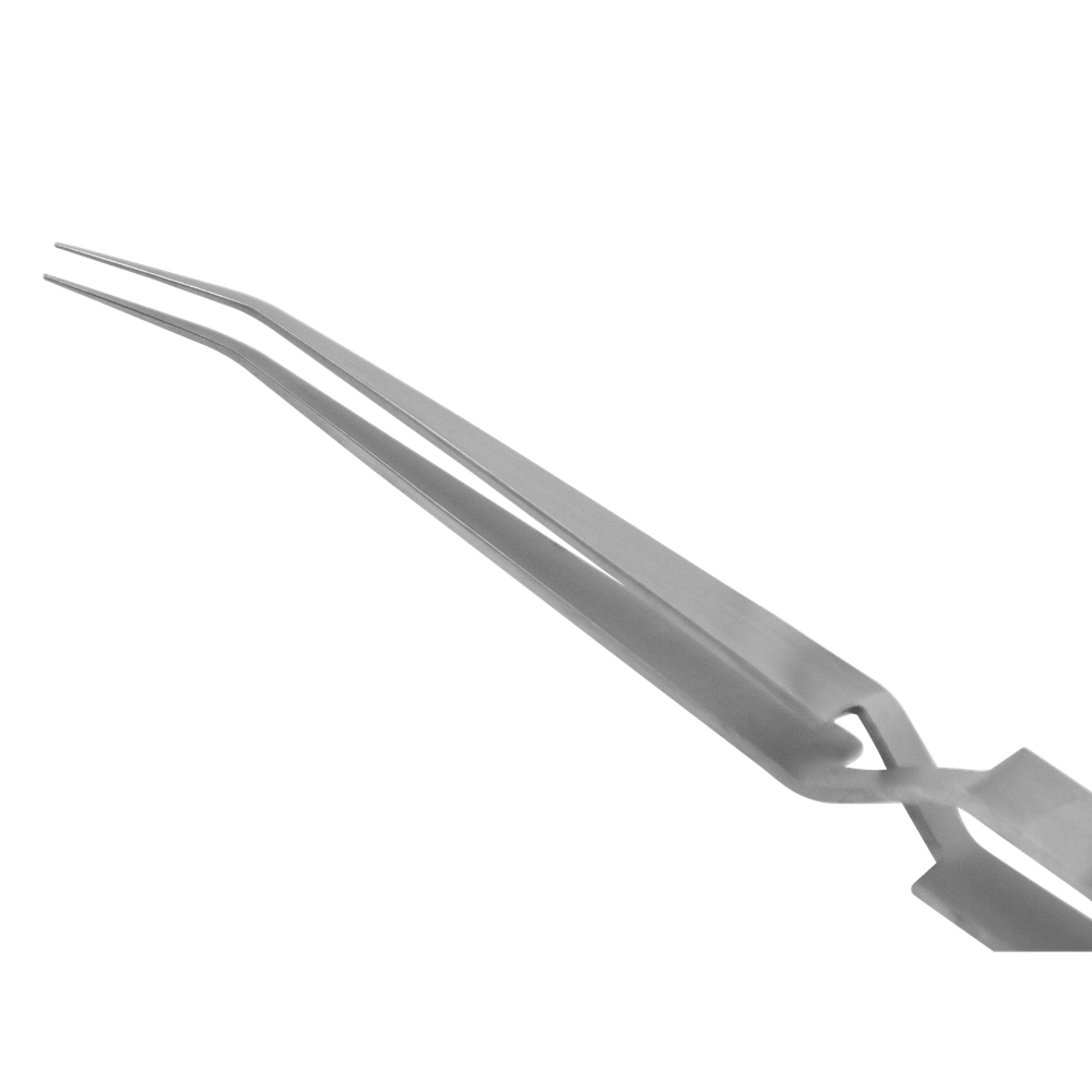 Pinza de soldadura Excellent curva no aislada, 16 cm – filo curvado