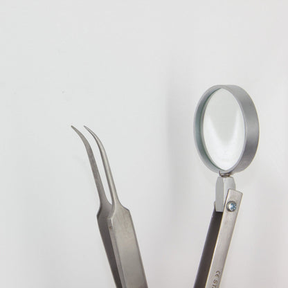 Pinzetta con lente 11 cm – Acciaio inox di alta qualità, vista 3