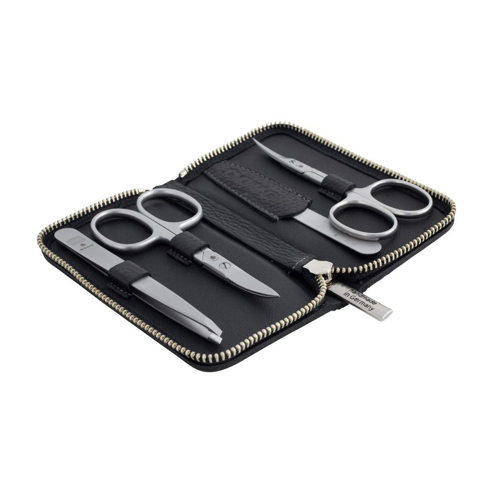 Dovo care case No. 5 with nail scissors, cuticle scissors, tweezers and nail file – view 2