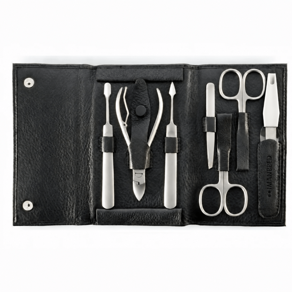 MANePED Manicure Set 7 Pieces Leather Case