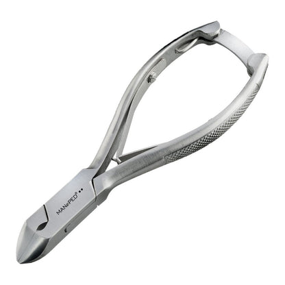 MANePED surgical steel safety nail nippers with rounded tips for fingernails and toenails