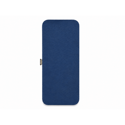 Astuccio manicure 5 pezzi pelle blu