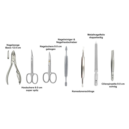 7-piece manicure set with nail nippers, nail scissors and cuticle scissors – view 2