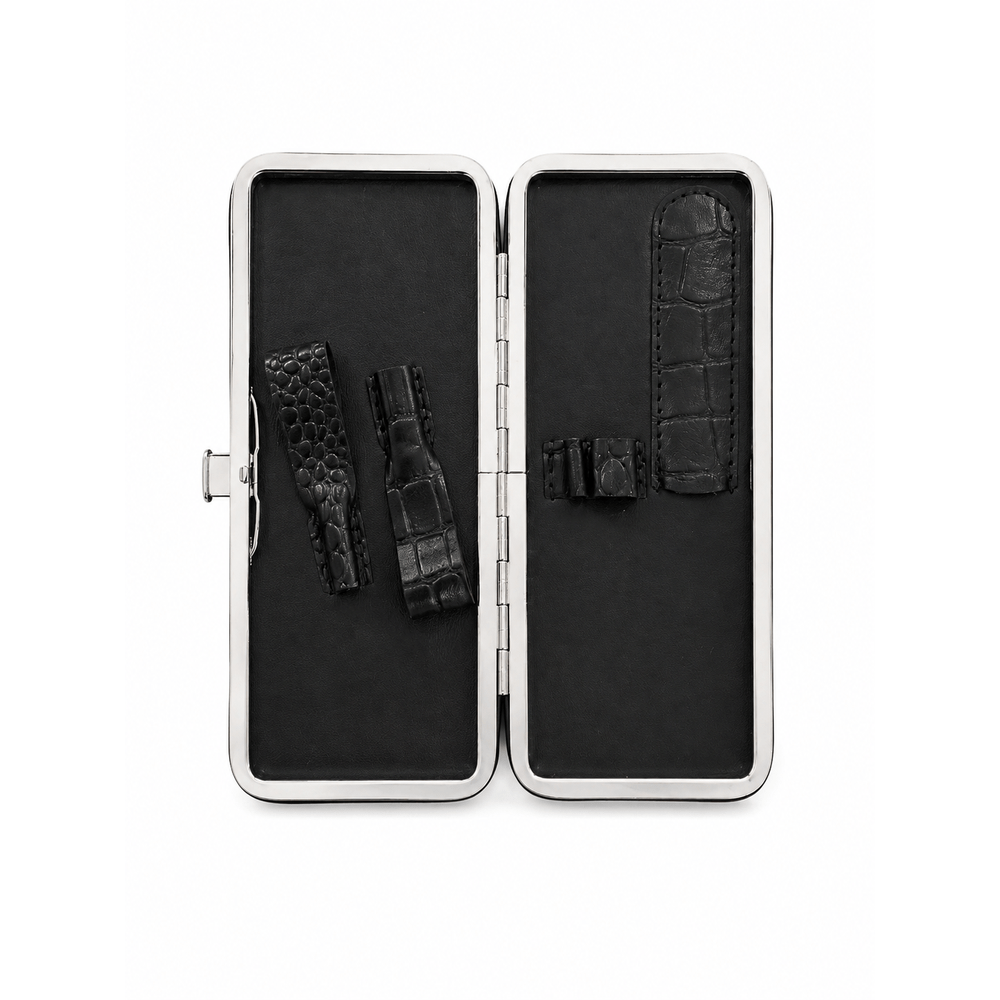 Manicure frame case croco black empty