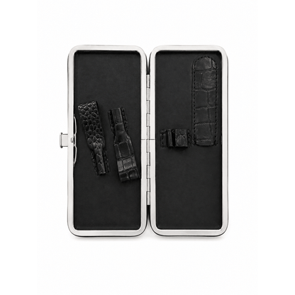 Manicure frame case croco black empty