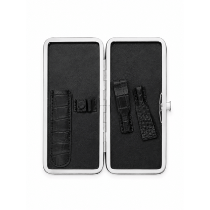 Manicure frame case croco black empty
