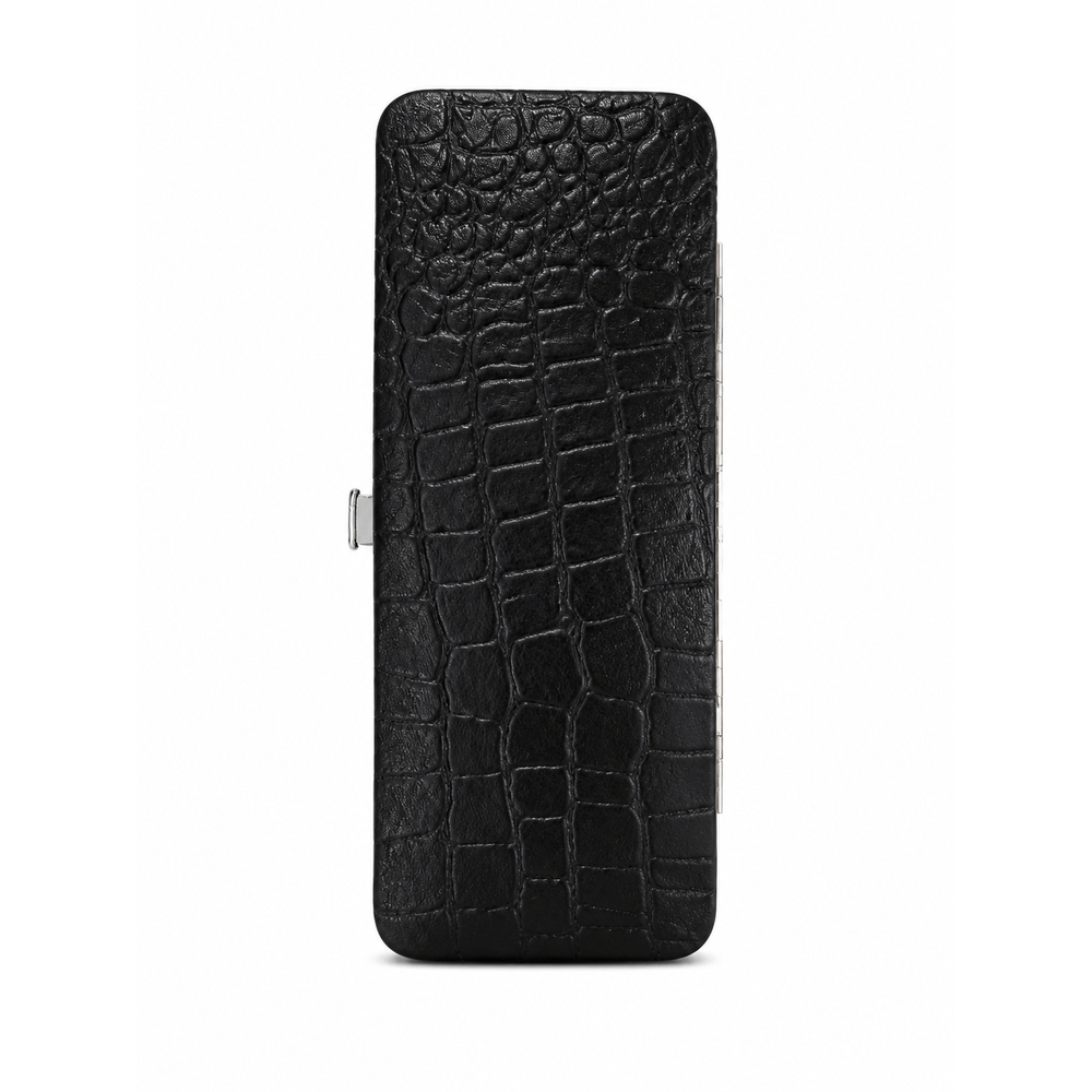 Manicure frame case croco black empty