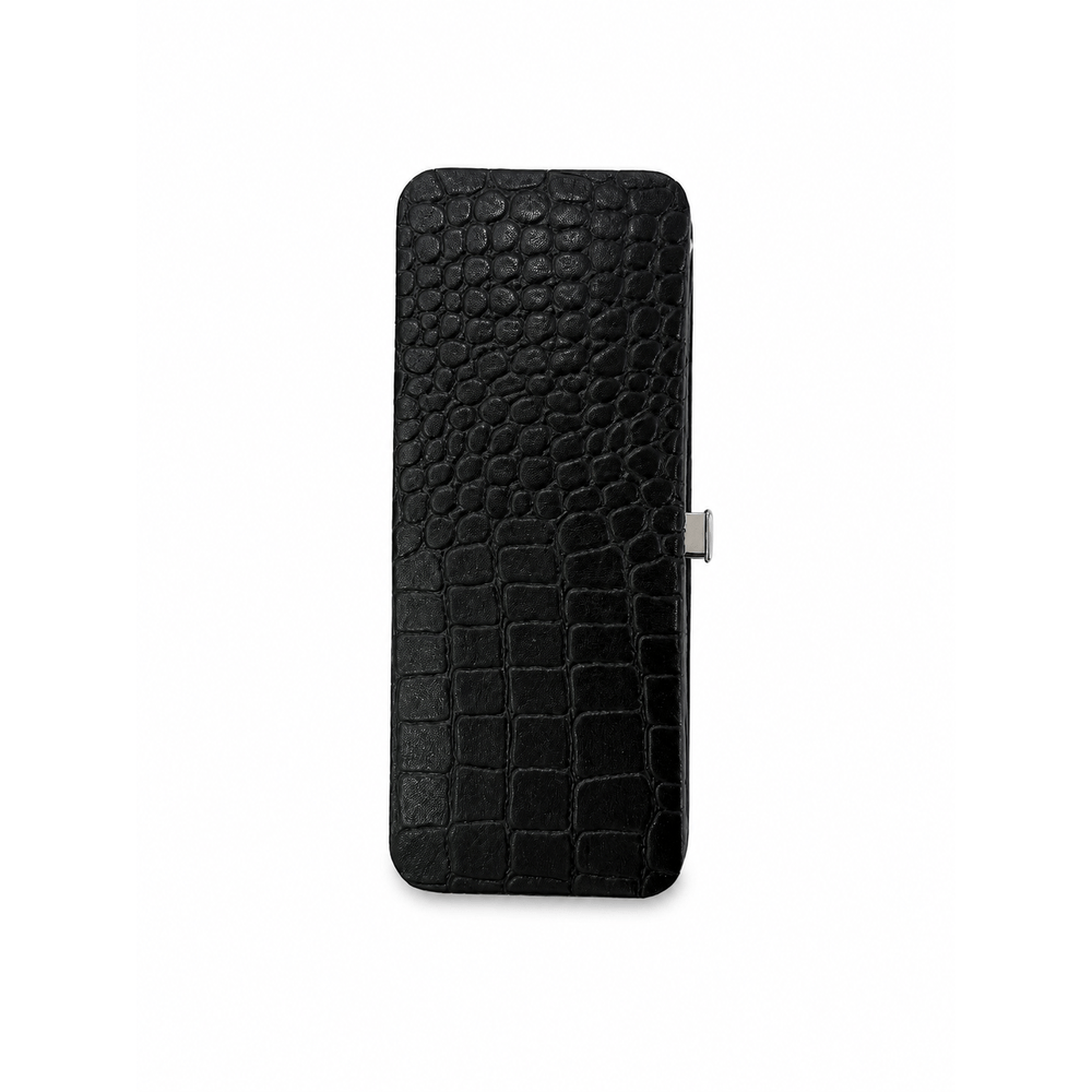 Manicure frame case croco black empty