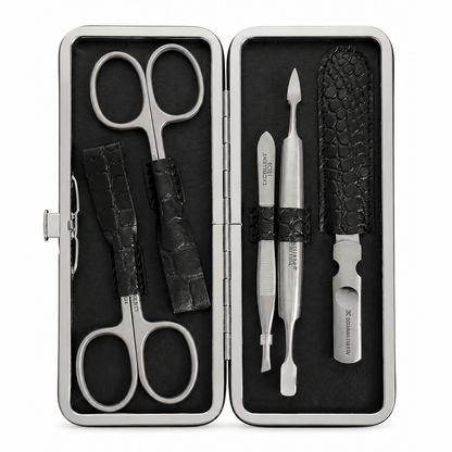 Manicure frame case croco black empty
