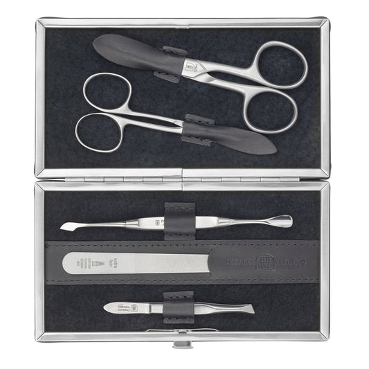 Estuche marco de la serie MANUFAKT con dos tijeras – Made in Solingen