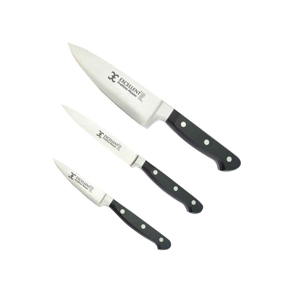 Knife set, 3-piece – Stainless steel