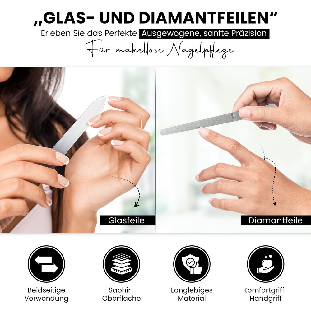Set 4 limas de uñas vidrio zafiro diamante – Cuidado de uñas, vista 6