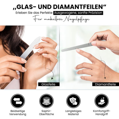 Set 4 limas de uñas vidrio zafiro diamante – Cuidado de uñas, vista 6