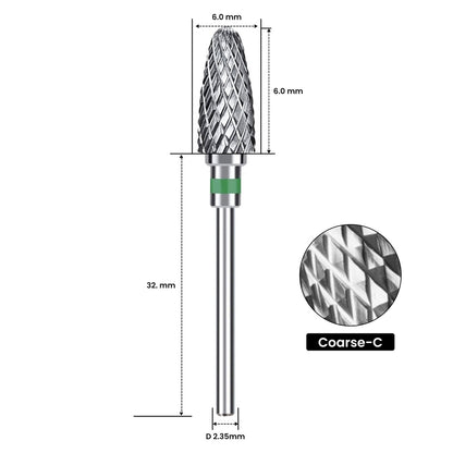 Hardmetalen nagelfreesbit (grof-C) – Lengte 4 cm