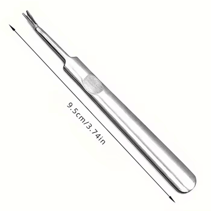Cuticle knife with V-shaped blade made of stainless steel for cuticle care