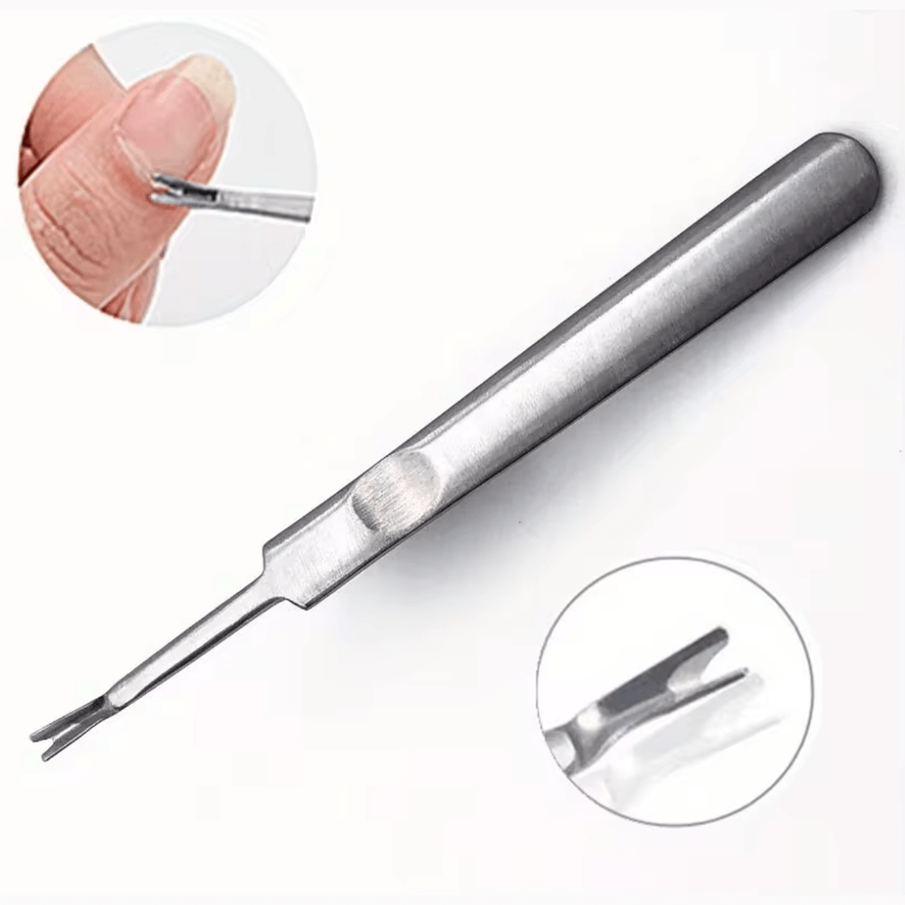 Slim cuticle knife made of stainless steel for manicure and pedicure – view 3