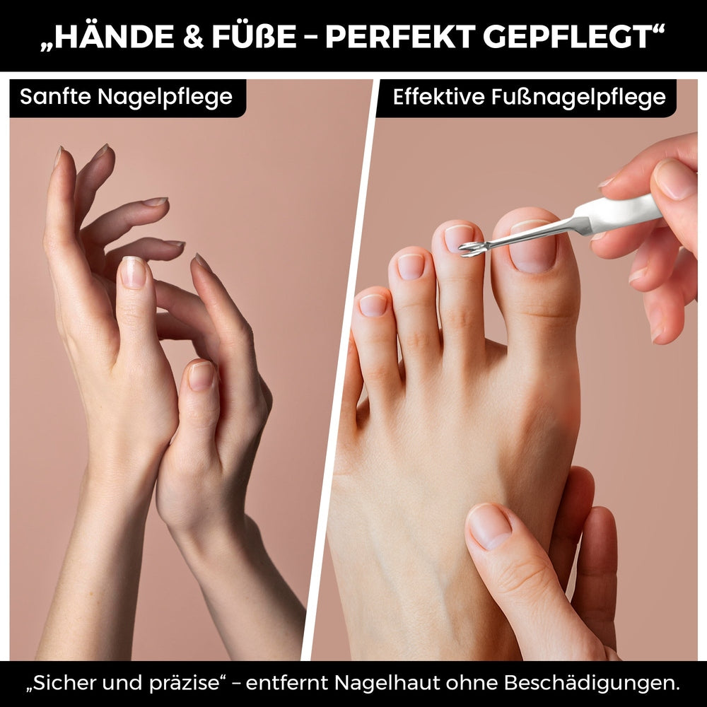 V-tip of the cuticle knife made of stainless steel – view 7