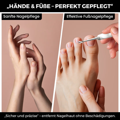 V-tip of the cuticle knife made of stainless steel – view 7